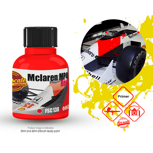 Boxart McLaren MP4/4 1988 Red FSC138G60 Fire Scale Colors