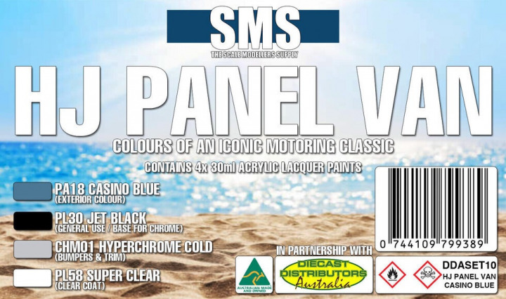 Boxart Holden HJ Panel Van Colour Set #10 - Casino Blue  SMS