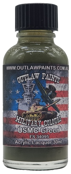 Boxart US Military Colour - USMC Green FS34095 OP084MIL Outlaw Paints