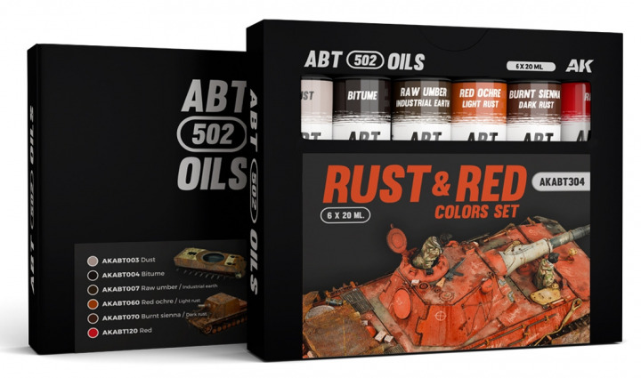 Boxart Rust & Red Colors set  ABT 502 OILS