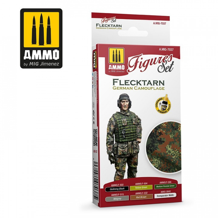 Boxart Flecktarn German Camouflage Set A.MIG-7037 Ammo by Mig Jimenez