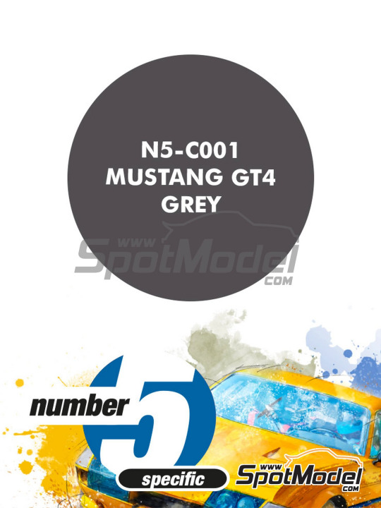 Boxart Mustang GT4 Grey  Number Five