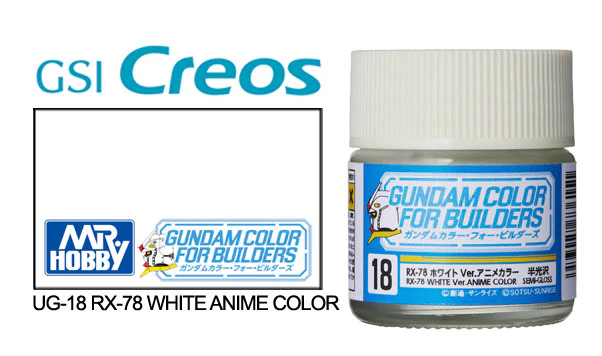 Boxart Gundam Color for Builders RX-78 WHITE Ver. ANIME  Mr.COLOR