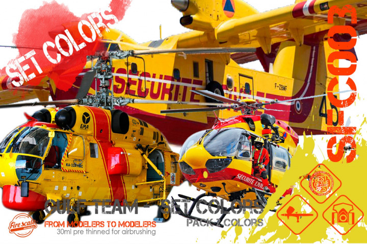 Boxart Emergency Aircraft colors Set  Fire Scale Colors