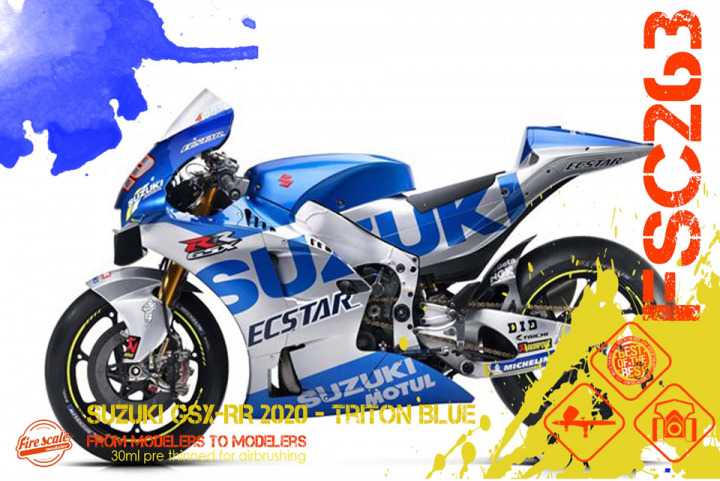 Boxart Suzuki GSX-RR 2020 Triton Blue  Fire Scale Colors